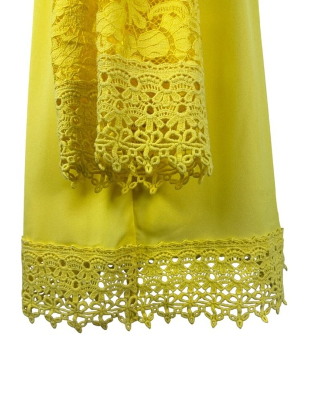 Colleen Lopez Yellow Lace Sleeve Off Shoulder Boho Tunic Top M - Picture 7 of 13